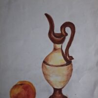 Etruscan Vase and Orange
